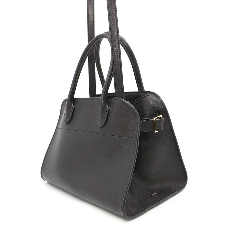 ザ ロウ ハンドバッグ マルゴー10 レザー W1190 L72 THE ROW 2wayショルダーバッグ 黒