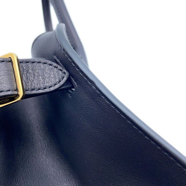 ザ ロウ ハンドバッグ マルゴー10 レザー W1190 L72 THE ROW 2wayショルダーバッグ 黒