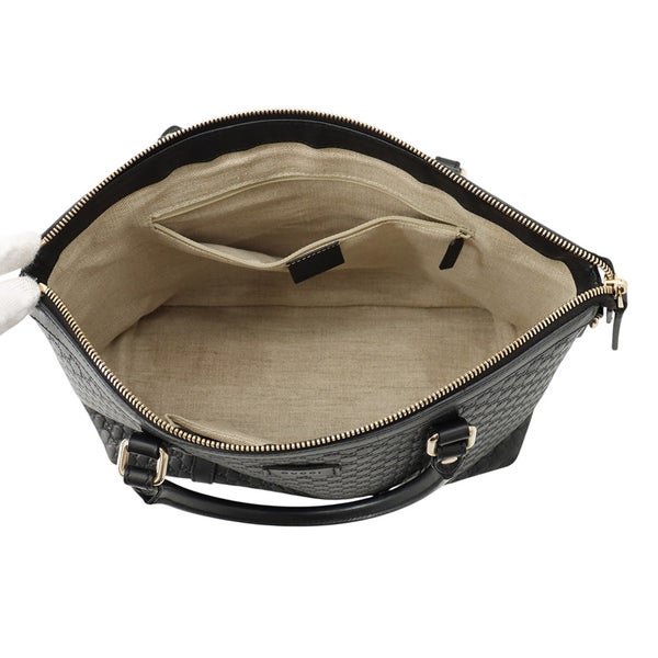 グッチ トートバッグ マイクログッチシマ レザー 449656 GUCCI 2wayショルダーバッグ 黒 アウトレット品