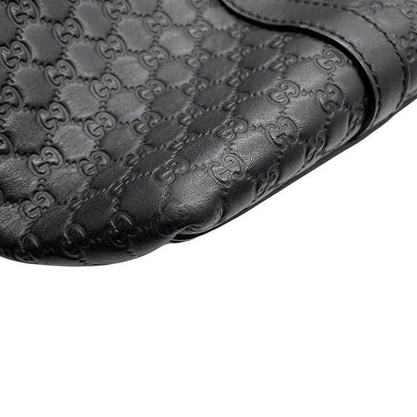 グッチ トートバッグ マイクログッチシマ レザー 449656 GUCCI 2wayショルダーバッグ 黒 アウトレット品