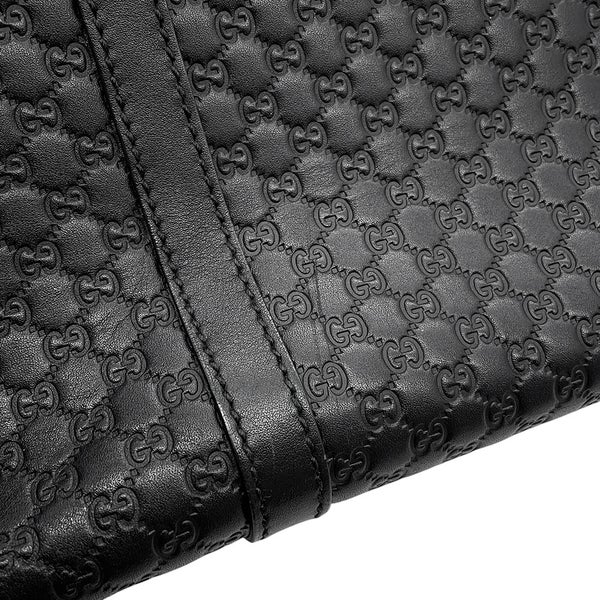 グッチ トートバッグ マイクログッチシマ レザー 449656 GUCCI 2wayショルダーバッグ 黒 アウトレット品