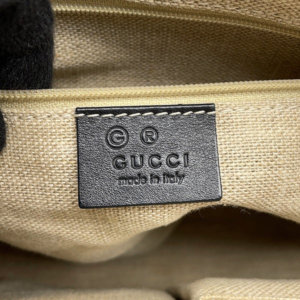 グッチ トートバッグ マイクログッチシマ レザー 449656 GUCCI 2wayショルダーバッグ 黒 アウトレット品