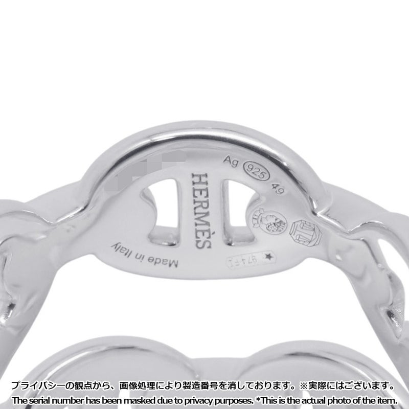 エルメス リング シェーヌダンクル アンシェネ ダブル ロウ Enchainee SV925シルバー リングサイズ49 HERMES ジュエリー