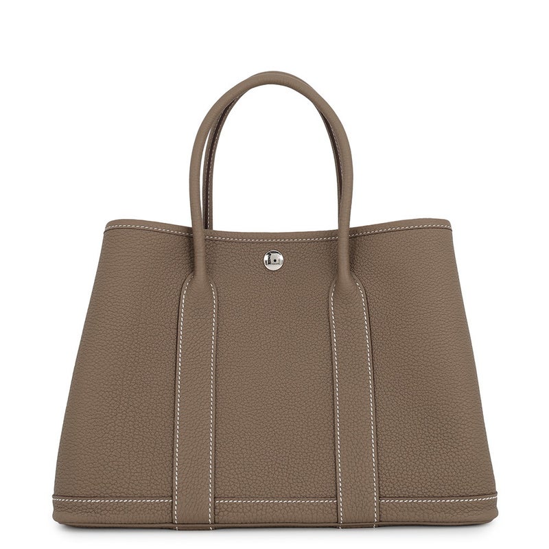 エルメス トートバッグ ガーデンパーティTPM エトゥープ/シルバー金具 ネゴンダ G刻印 HERMES Garden Party