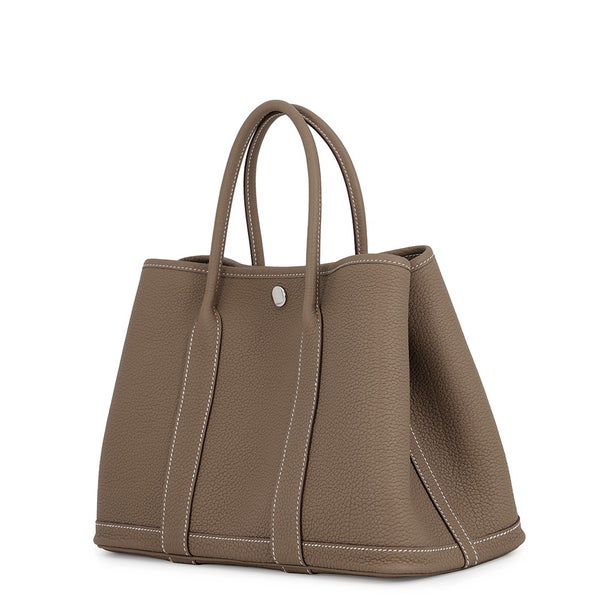 エルメス トートバッグ ガーデンパーティTPM エトゥープ/シルバー金具 ネゴンダ G刻印 HERMES Garden Party