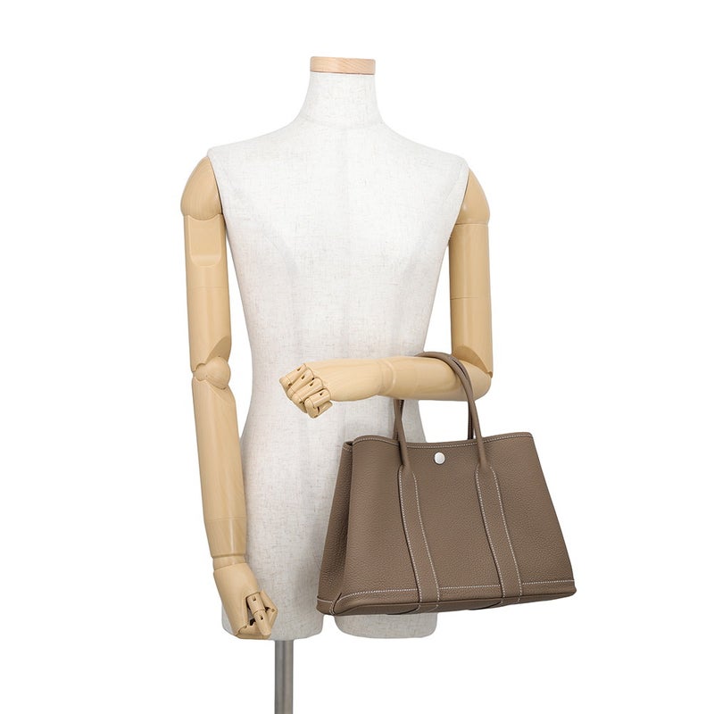 エルメス トートバッグ ガーデンパーティTPM エトゥープ/シルバー金具 ネゴンダ G刻印 HERMES Garden Party