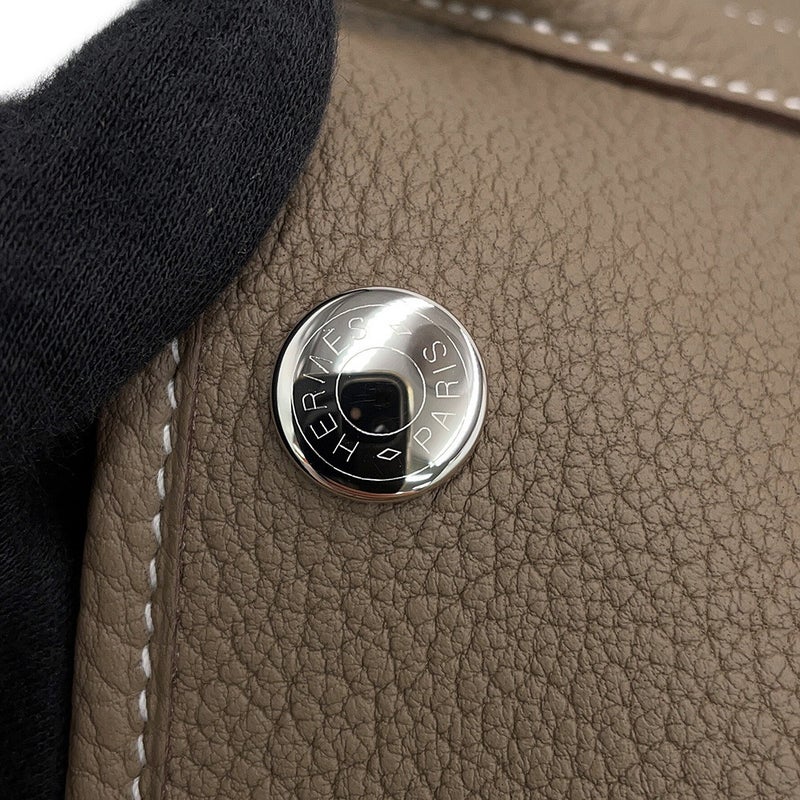 エルメス トートバッグ ガーデンパーティTPM エトゥープ/シルバー金具 ネゴンダ G刻印 HERMES Garden Party