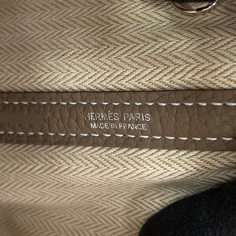 エルメス トートバッグ ガーデンパーティTPM エトゥープ/シルバー金具 ネゴンダ G刻印 HERMES Garden Party