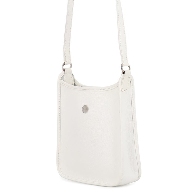 エルメス ショルダーバッグ ヴェスパTPM ホワイト/シルバー金具 エプソン □H刻印 HERMES 白