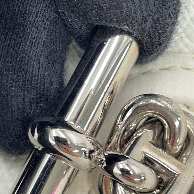 エルメス ショルダーバッグ ヴェスパTPM ホワイト/シルバー金具 エプソン □H刻印 HERMES 白