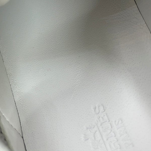 エルメス スニーカー ディープ ファブリック ラバー レディースサイズ38.5 HERMES 靴 白