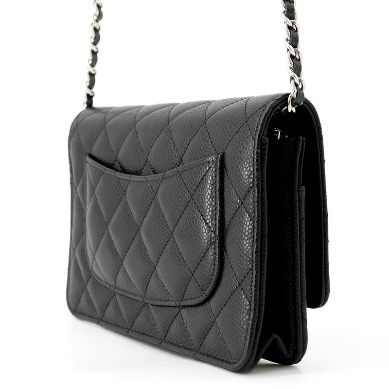 シャネル チェーンウォレット マトラッセ ココマーク キャビアスキン AP4241 CHANEL 財布 黒
