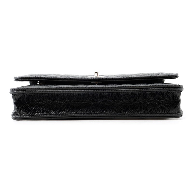 シャネル チェーンウォレット マトラッセ ココマーク キャビアスキン AP4241 CHANEL 財布 黒