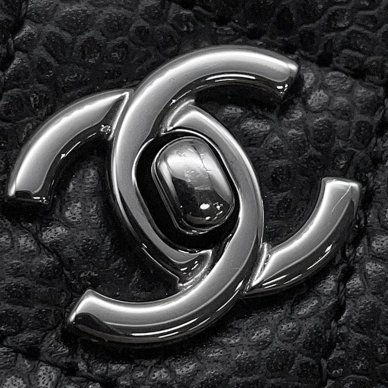 シャネル チェーンウォレット マトラッセ ココマーク キャビアスキン AP4241 CHANEL 財布 黒
