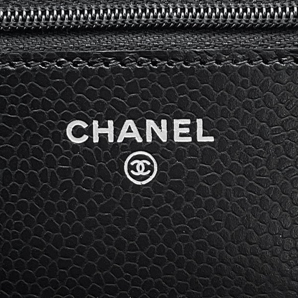 シャネル チェーンウォレット マトラッセ ココマーク キャビアスキン AP4241 CHANEL 財布 黒