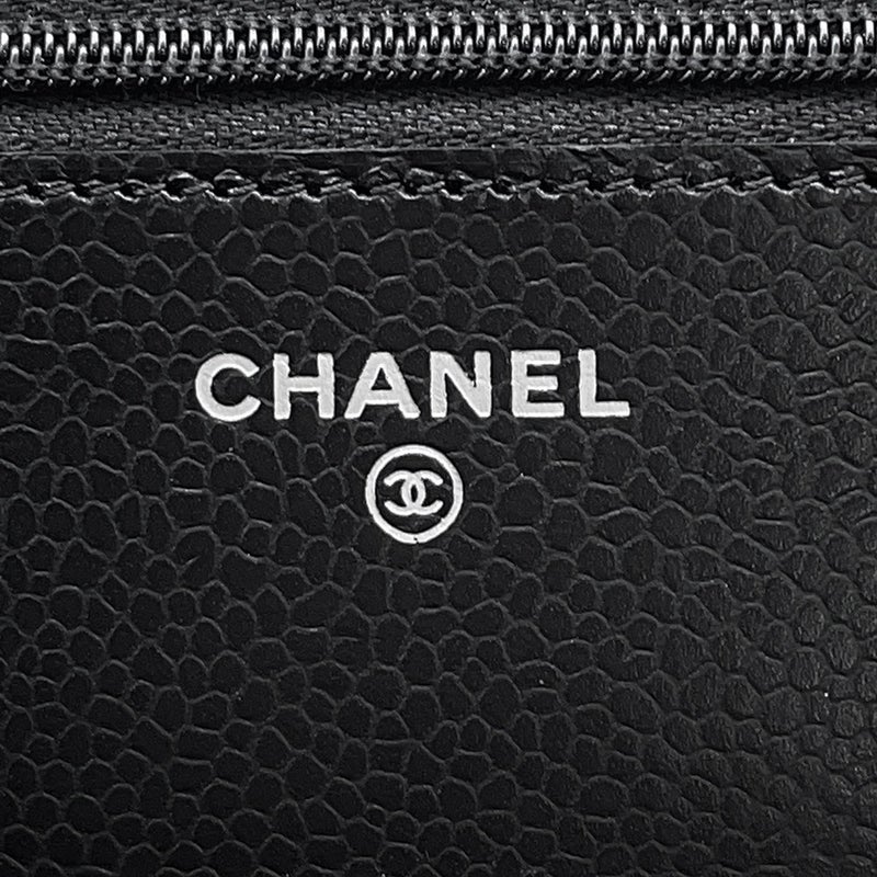 シャネル チェーンウォレット マトラッセ ココマーク キャビアスキン AP4241 CHANEL 財布 黒