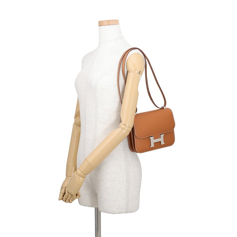 エルメス ショルダーバッグ ミニ コンスタンス3 ミロワール ゴールド/シルバー金具 エプソン G刻印 HERMES Constance