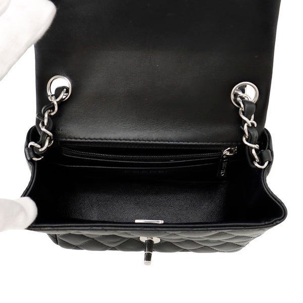 シャネル チェーンショルダーバッグ マトラッセ ココマーク ラムスキン ミニマトラッセ A35200 CHANEL バッグ ミニマト 黒