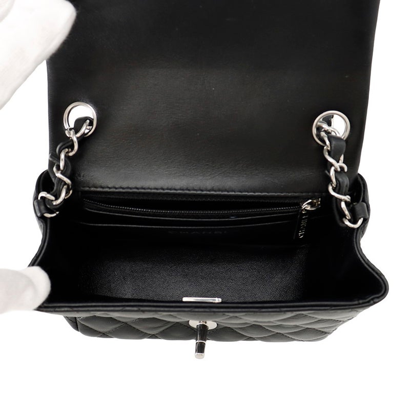 シャネル チェーンショルダーバッグ マトラッセ ココマーク ラムスキン ミニマトラッセ A35200 CHANEL バッグ ミニマト 黒
