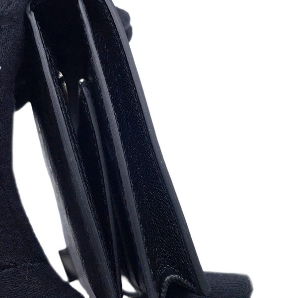 エルメス 長財布 ベアンスフレ マチ有り ブラック/シルバー金具 オーストリッチ B刻印 財布 黒