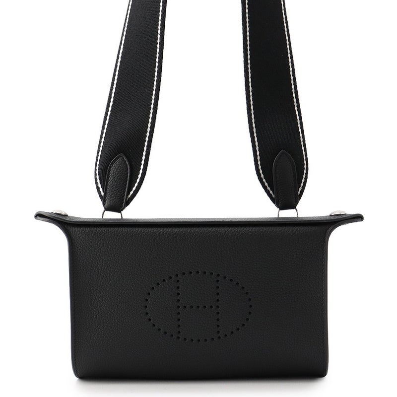 エルメス ショルダーバッグ ヴィドポッシュ ブラック/シルバー金具 トゴ K刻印 黒