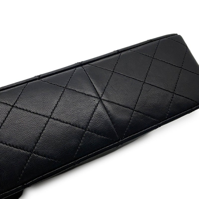 シャネル チェーンショルダーバッグ マトラッセ20 ココマーク ラムスキン A01163 CHANEL ミニマトラッセ 黒