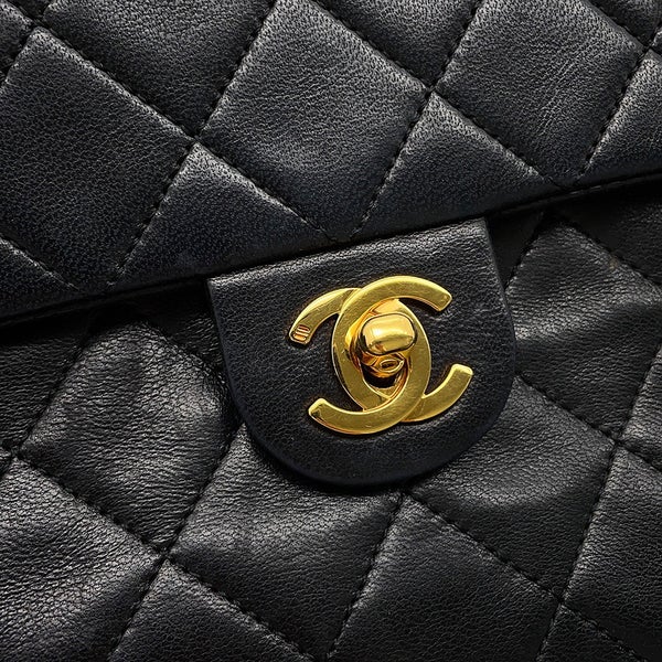 シャネル チェーンショルダーバッグ マトラッセ20 ココマーク ラムスキン A01163 CHANEL ミニマトラッセ 黒