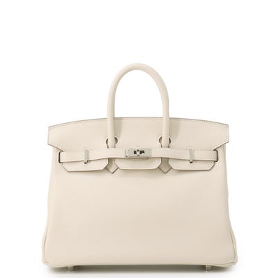 Hermès Birkin 25 Craie Swift Palladium