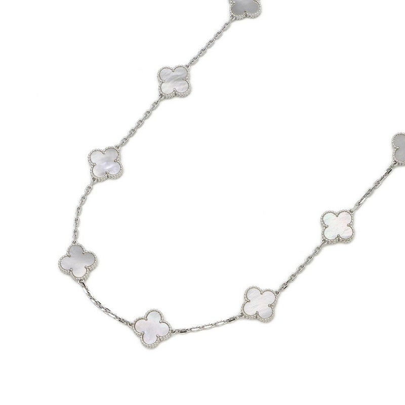 ヴァンクリーフ&アーペル ネックレス ヴィンテージ アルハンブラ 20モチーフK18WG VCARF48800