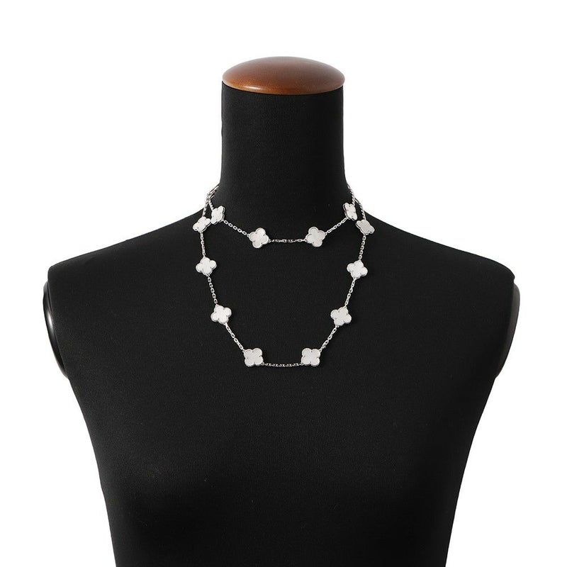 ヴァンクリーフ&アーペル ネックレス ヴィンテージ アルハンブラ 20モチーフK18WG VCARF48800