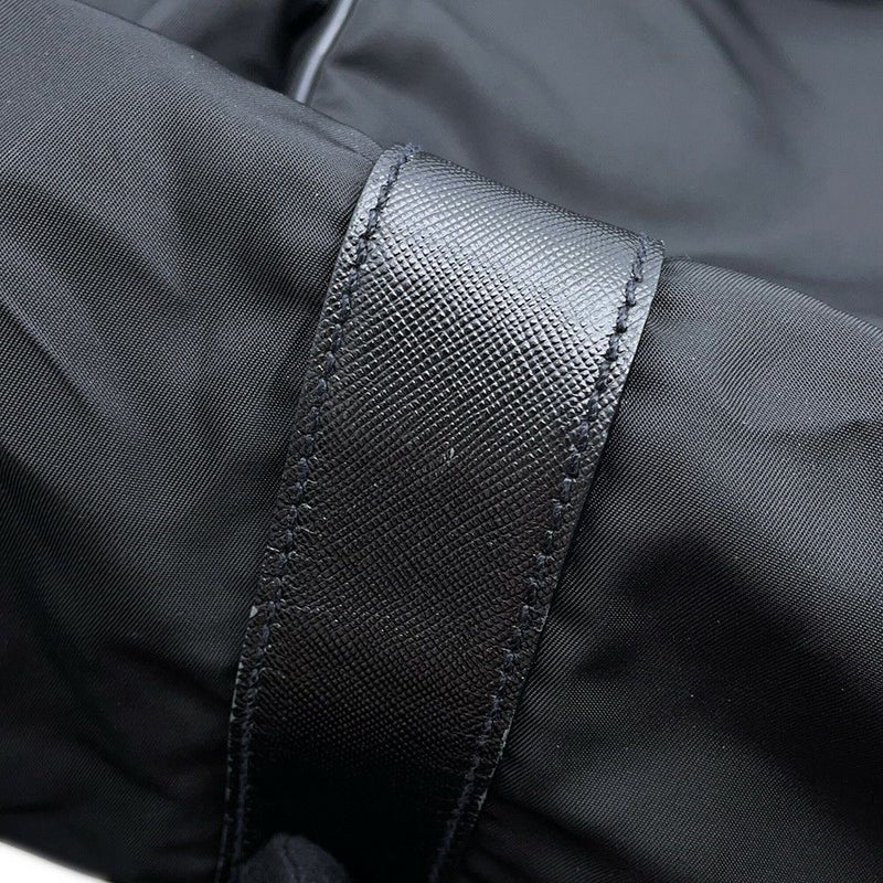 プラダ トートバッグ ナイロン 三角ロゴ レザー PRADA ショルダーバッグ 黒
