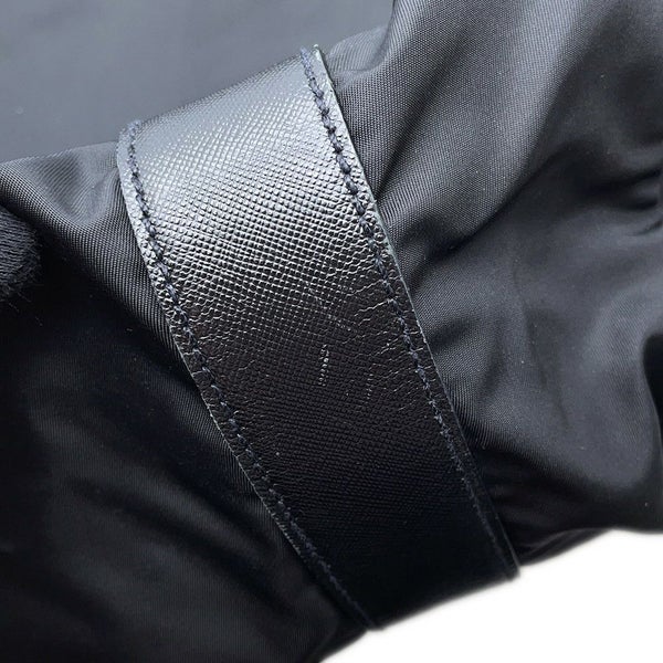 プラダ トートバッグ ナイロン 三角ロゴ レザー PRADA ショルダーバッグ 黒