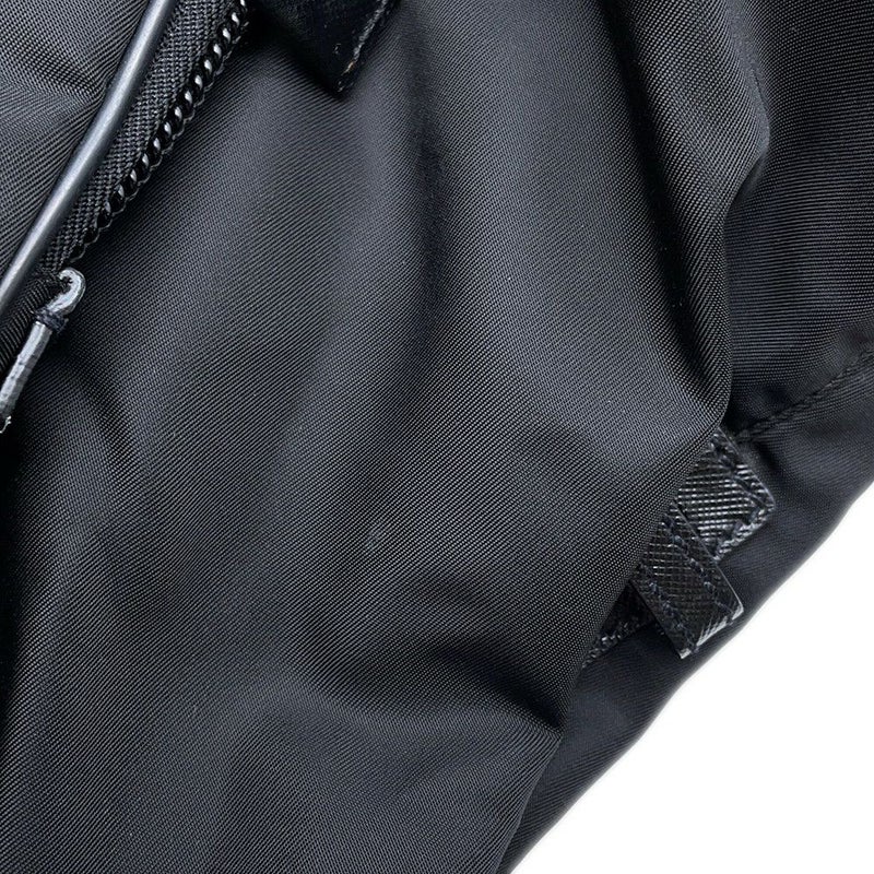 プラダ トートバッグ ナイロン 三角ロゴ レザー PRADA ショルダーバッグ 黒