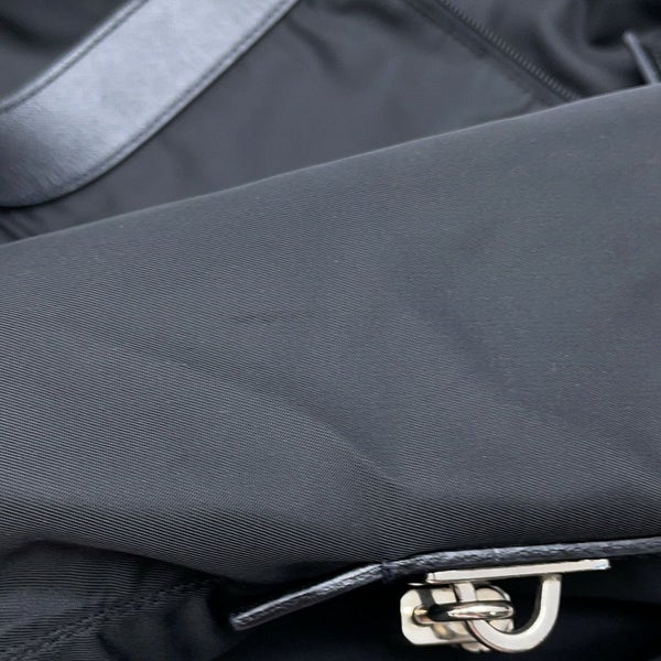 プラダ トートバッグ ナイロン 三角ロゴ レザー PRADA ショルダーバッグ 黒