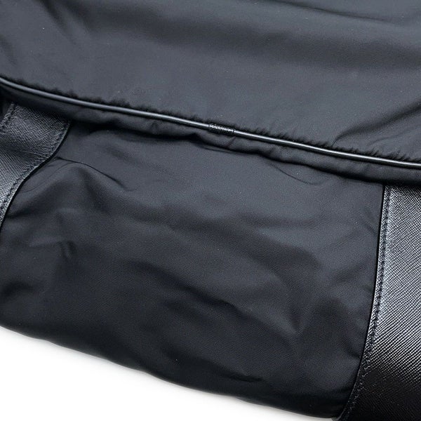 プラダ トートバッグ ナイロン 三角ロゴ レザー PRADA ショルダーバッグ 黒