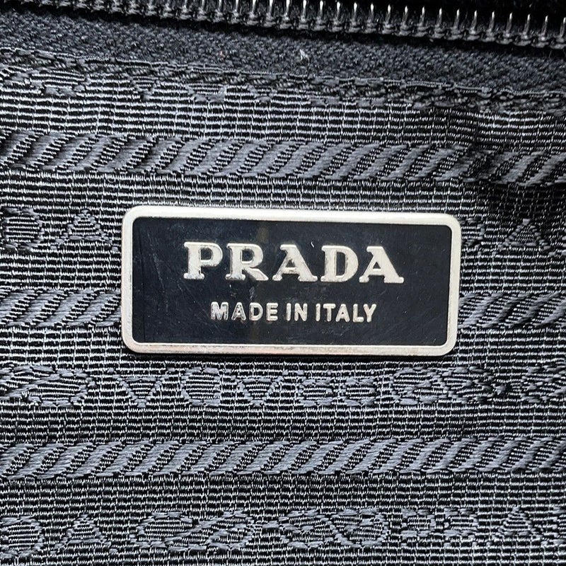プラダ トートバッグ ナイロン 三角ロゴ レザー PRADA ショルダーバッグ 黒