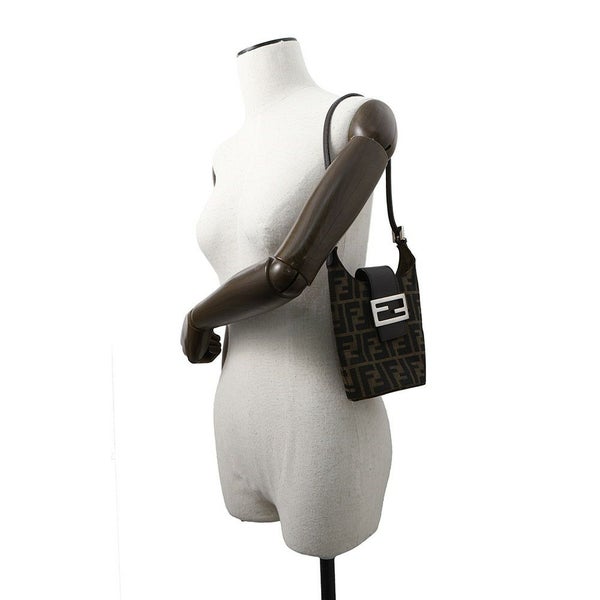 フェンディ ショルダーバッグ ズッカ キャンバス レザー FENDI バッグ