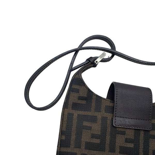 フェンディ ショルダーバッグ ズッカ キャンバス レザー FENDI バッグ
