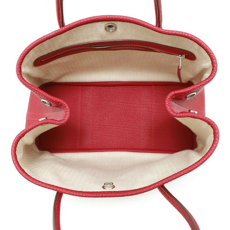 エルメス トートバッグ ガーデンパーティTPM ルージュピマン/シルバー金具 ネゴンダ T刻印