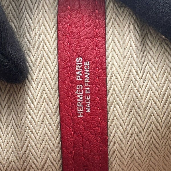 エルメス トートバッグ ガーデンパーティTPM ルージュピマン/シルバー金具 ネゴンダ T刻印
