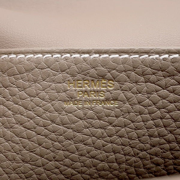 エルメス ハンドバッグ アルザン25 エトゥープ/ゴールド金具 トリヨンクレマンス K刻印 2wayショルダー