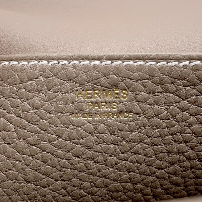 エルメス ハンドバッグ アルザン25 エトゥープ/ゴールド金具 トリヨンクレマンス K刻印 2wayショルダー