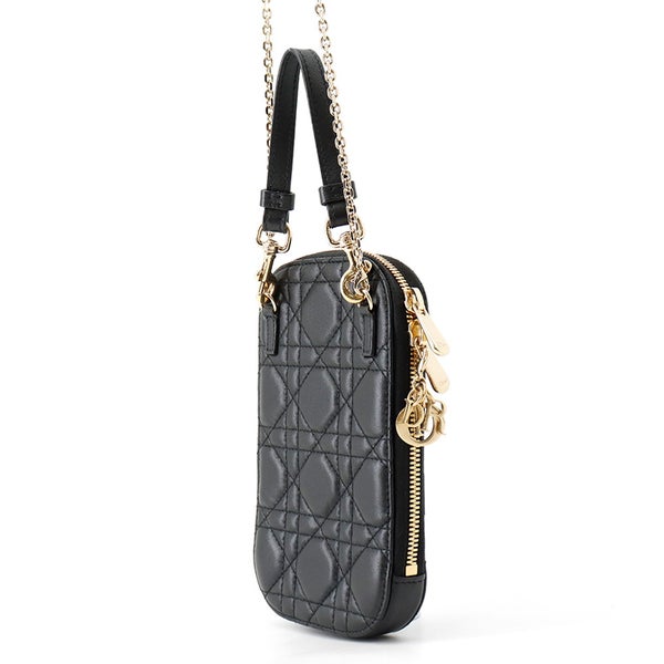 クリスチャン・ディオール スマホケース レディディオール Call'in Dior フォンホルダー カナージュ S0872ONMJ Christian Dior 黒