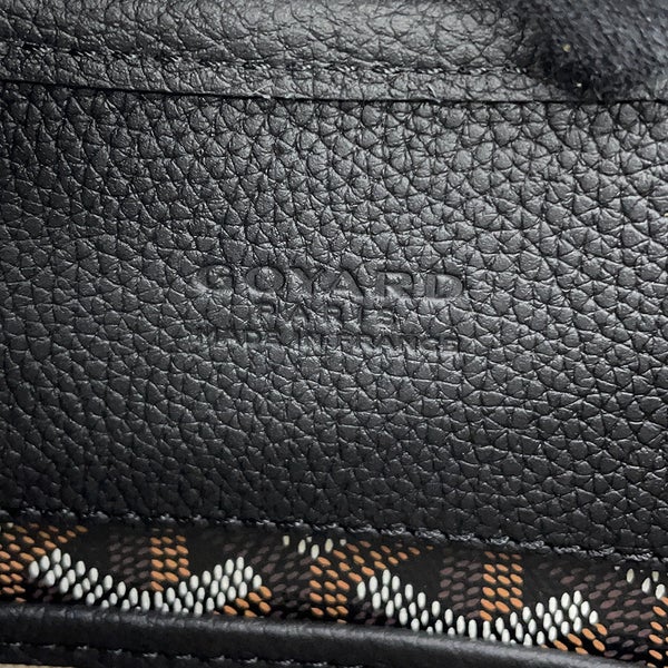 ゴヤール ショルダーバッグ ミュゼットPM PVC レザー MUSETTPMLTY01CG01P GOYARD 黒 ヘリンボーン