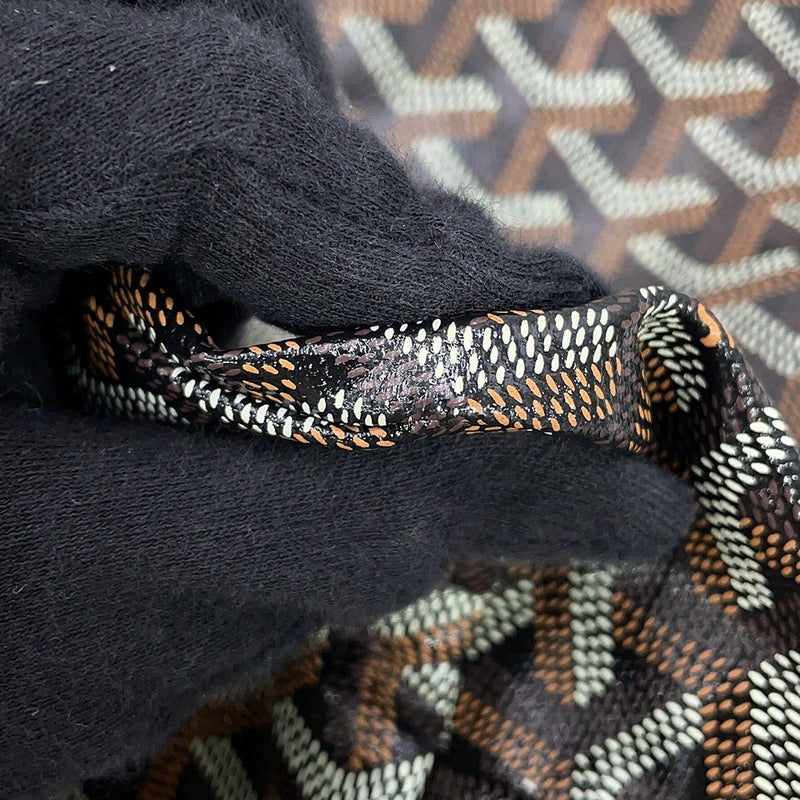 ゴヤール ショルダーバッグ ボエム ホーボーバッグPM PVC/レザー BOHEMEPMLTY01CL01P GOYARD ポーチ付き 黒