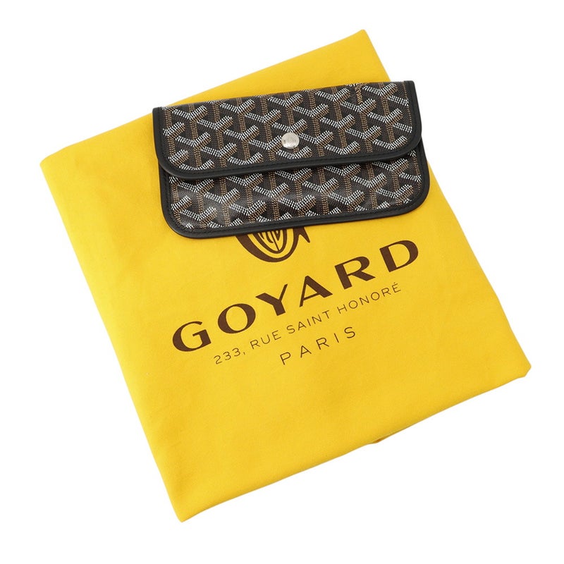 ゴヤール ショルダーバッグ ボエム ホーボーバッグPM PVC/レザー BOHEMEPMLTY01CL01P GOYARD ポーチ付き 黒
