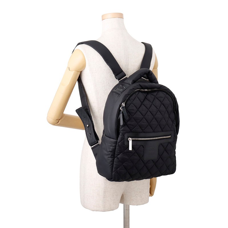 シャネル リュック マトラッセ ココマーク コココクーン バックパック ナイロン A92559 CHANEL バッグ リュックサック 黒