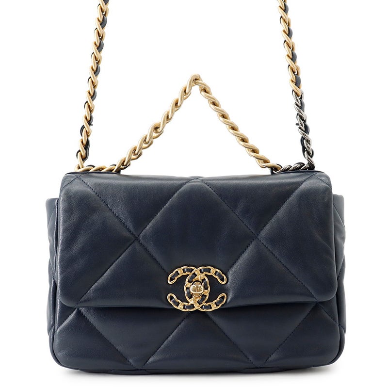 シャネル チェーンショルダーバッグ CHANEL19 マトラッセ ココマーク ラムスキン AS1160 CHANEL 2way