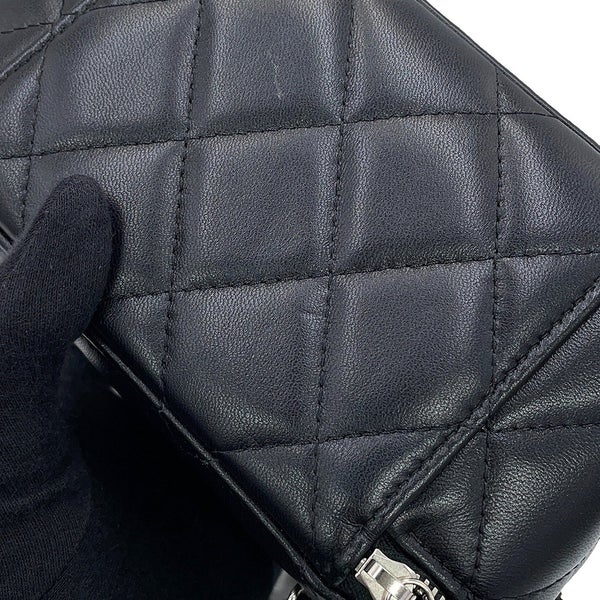 シャネル チェーンショルダーバッグ マトラッセ ココグラデーション バニティ ラムスキン AP3697 CHANEL キルティング 黒
