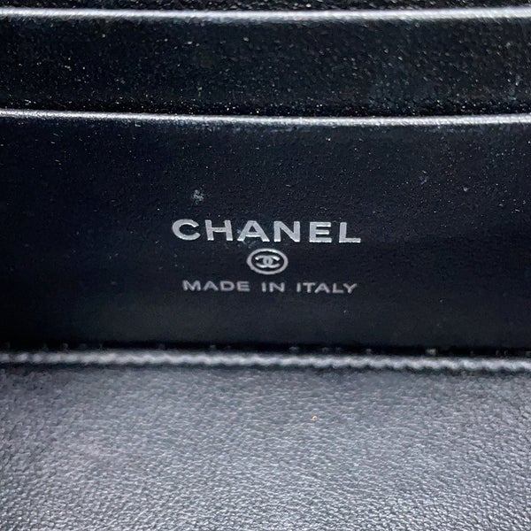 シャネル チェーンショルダーバッグ マトラッセ ココグラデーション バニティ ラムスキン AP3697 CHANEL キルティング 黒
